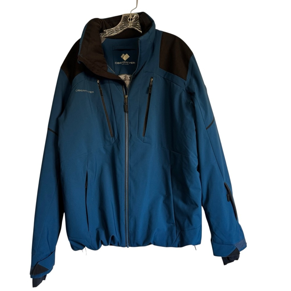 Obermeyer Foundation Ski Jacket Men’s Large Waterproof Vented Blue No Hood